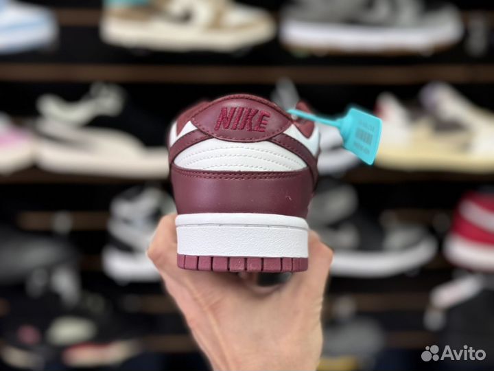 Кроссовки nike dunk low бордо