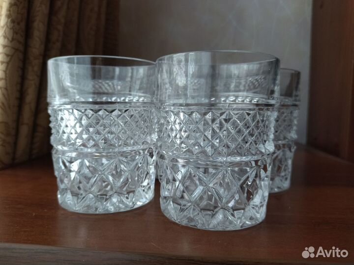Хрустальные стаканы бокалы СССР набор 5 шт