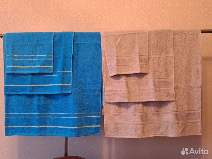 Банные полотенца в комплекте 3 штуки