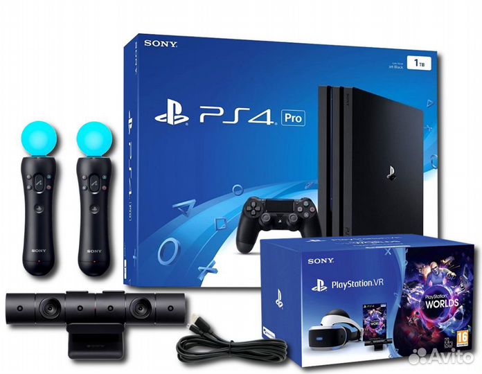 PlayStation 4 PRO+VR (Полный комплект)