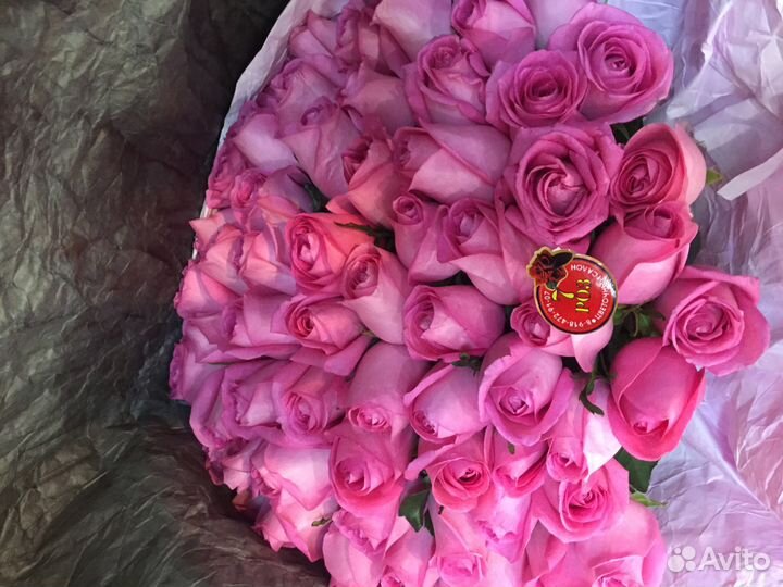 Розы-Розовые-101шт-60см-за 5000.Доставка крд 24ч