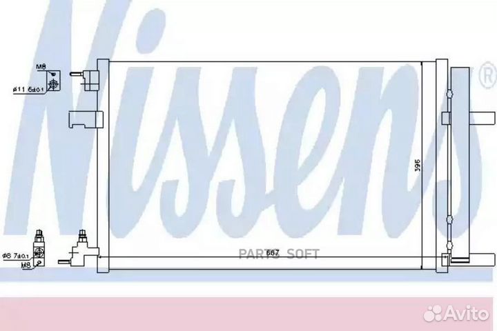 Радиатор кондиционера chevrolet cruze (2009) 1.8 d