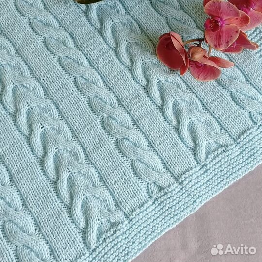 Плед детский вязаный ручная работа