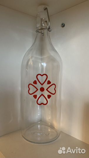 Стеклянная бутылка 1 л Икея