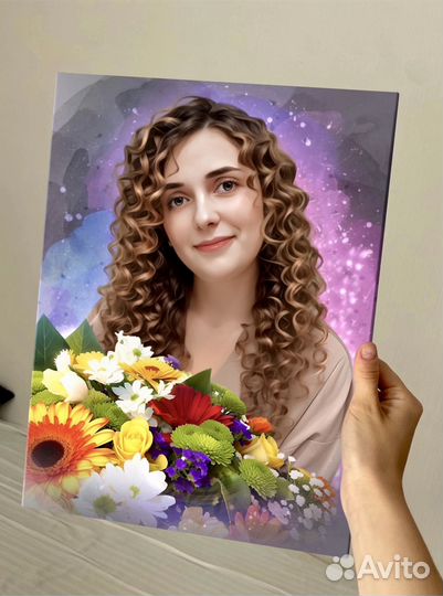 Портрет, картина по фото на холсте Волгоград