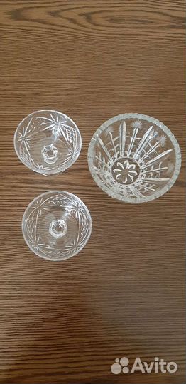 Вазы и кружки из хрусталя советские