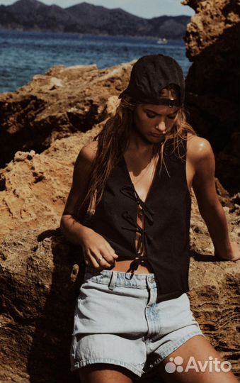 Джинсовые шорты zara 36 новые 2024