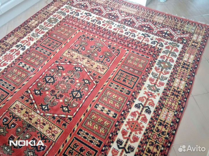 Ковер старинный, шерстяной ручной работы