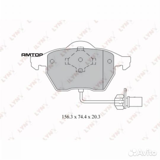 Lynxauto BD3024 Колодки тормозные дисковые перед