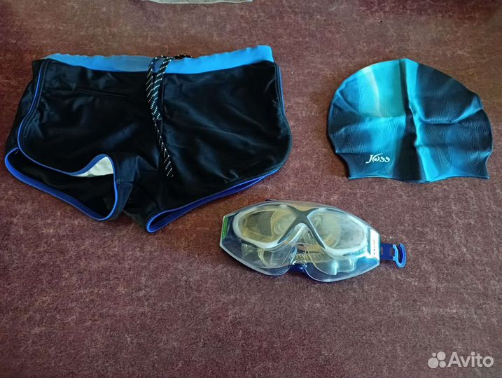 Плавание набор: шапка очки плавки