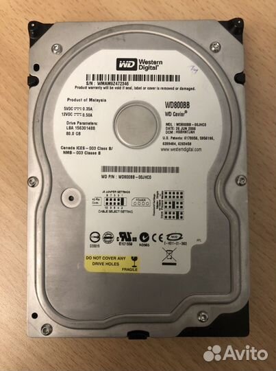 Жесткий диск WD Western Digital 80 GB