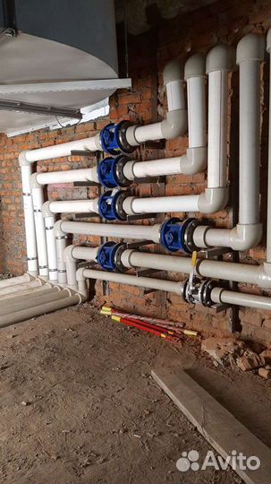 Монтаж отопления,канализации,водопровод и теплый п