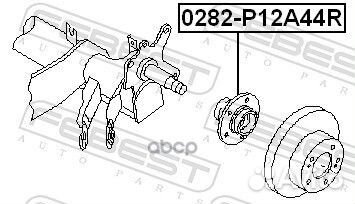 0282P12A44R к-кт подшипника ступицы задней Nis