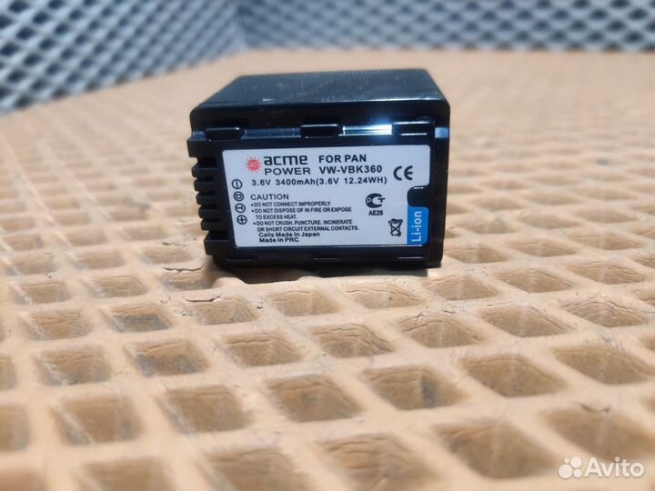 Аккумулятор повышенной емкости VW-VBK360 для видео