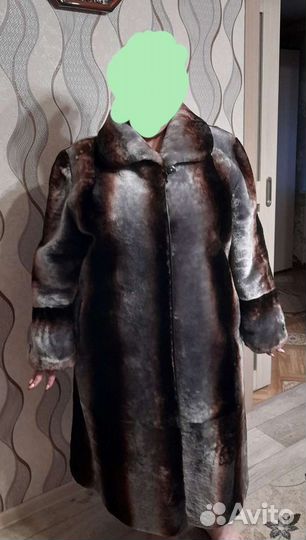 Шуба мутоновая длинная