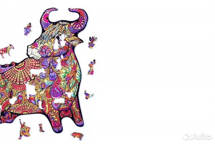 Деревянный пазл Бык (M/163) (Chapa), деталей 163