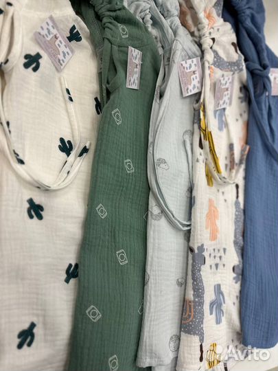 Детское муслиновое пончо