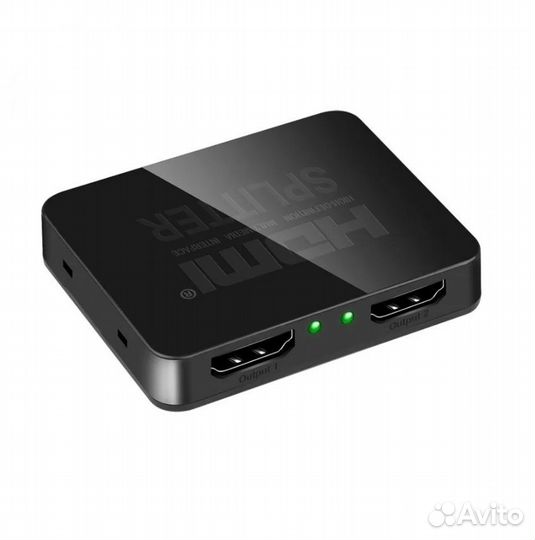 Переходник 4K hdmi Splitter 1x2 разветвитель, черн