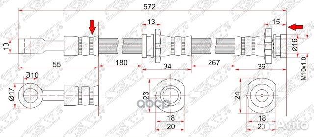 Шланг тормозной задний (Таиланд) nissan almera