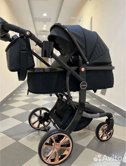 Коляска 3 в 1 lux экокожа