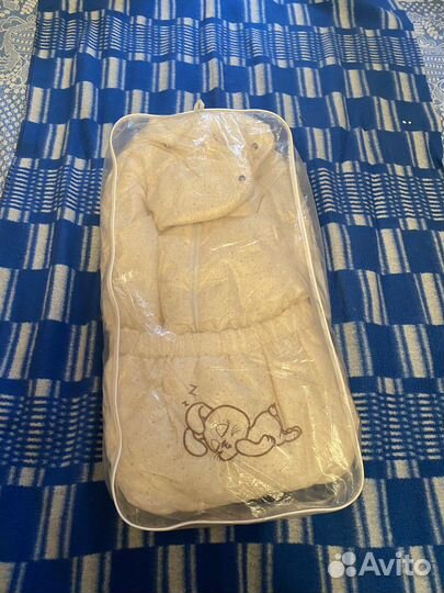 Конверт одеяло зимний на выписку меховой