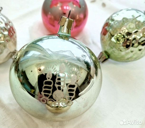 Елочные игрушки стекло СССР
