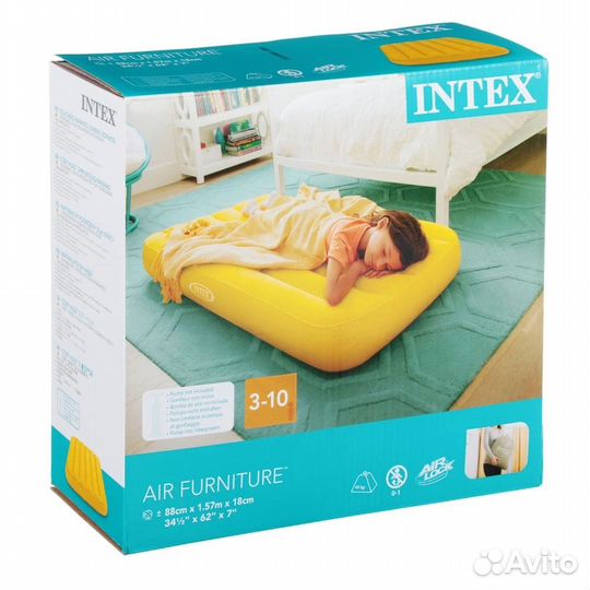 Матрас надувной 88*157*18см Intex 66803