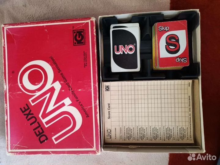 Карточная игра UNO Deluxe 1978