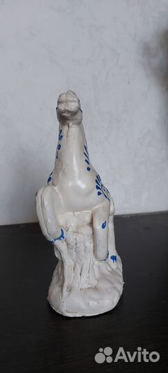 Винтажная гипсовая статуэтка Конь Огонь