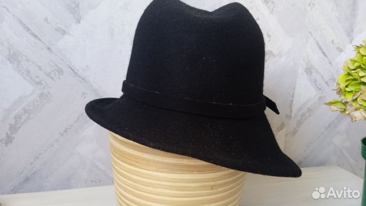 Шляпа фетровая женская чёрная HM