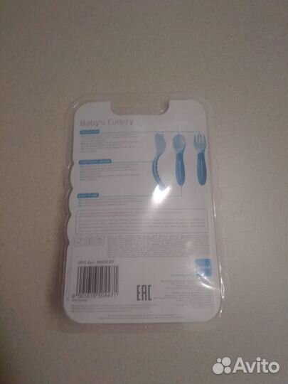 Набор столовых приборов 6+ MAM, розовый