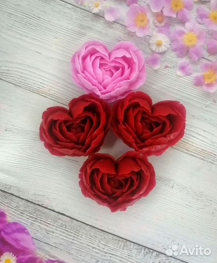 Мыло ручной работы роза и пион Мон Амур