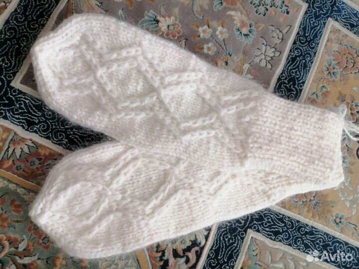 Варежки из пуха норки