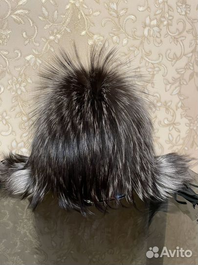 Шапка чернобурка,ушанка женская