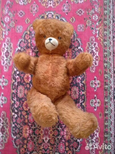 Плюшевый медведь из СССР гдр большой 70 см