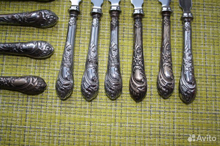 Ножи дисертные. Серебро 84. Царская Россия.12шт