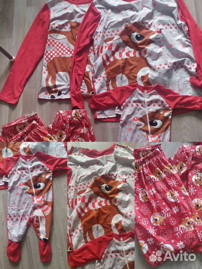 Новогодние пижамы family look