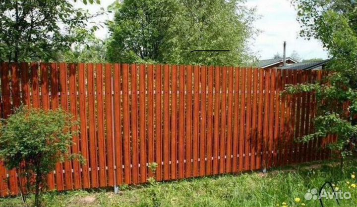 Забор из профнастила под ключ