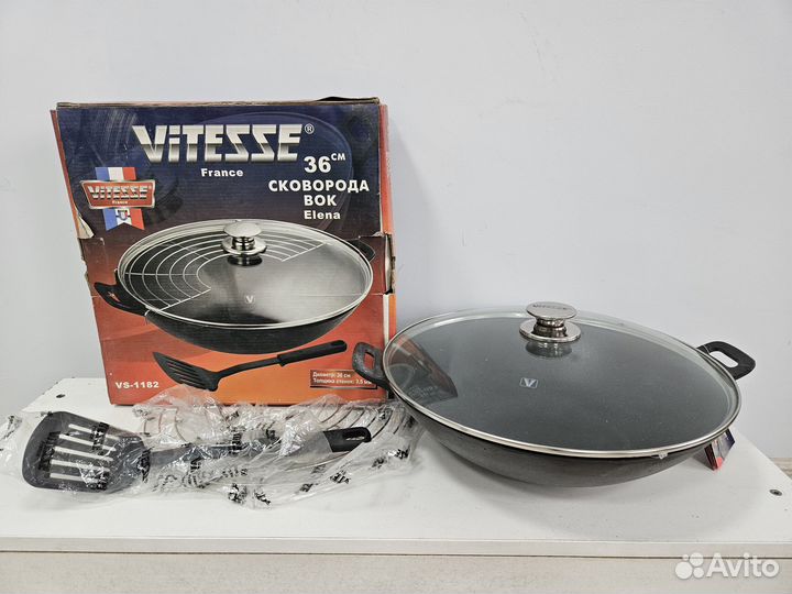 Чугунная литьевая сковорода-гриль казаны, кастрюли