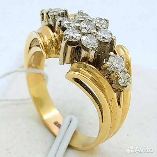 Кольцо / размер 18 / 7,81г / Золото585 / бриллиант