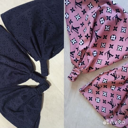 Косынки на резинке на взрослых трикотажные