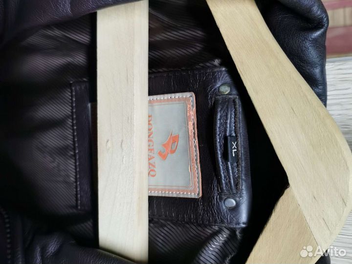 Кожаная куртка мужская 52 54