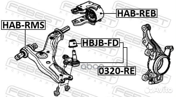 Сайлентблок передний переднего рычага habrms