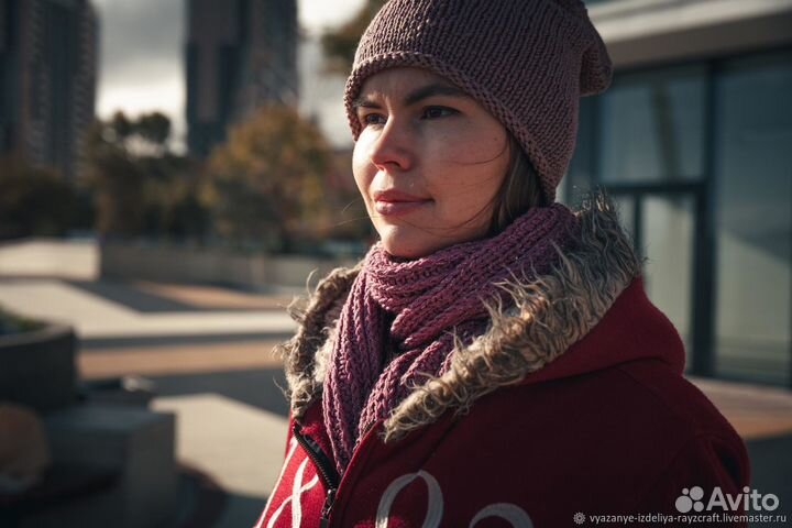 Вязаный набор Шарф и шапка