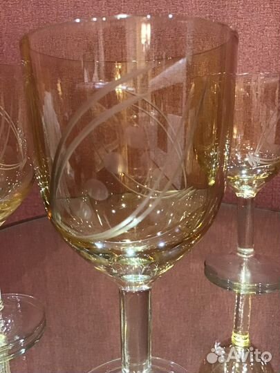 Бокалы цветное стекло СССР