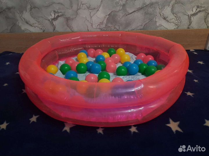 Бассейн с шариками надувной детский