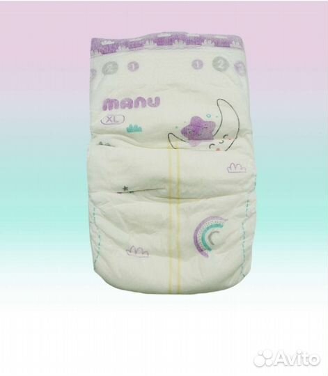 Подгузники Manu XL 60штук