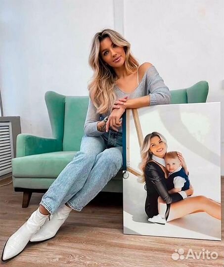 Портрет по фото на холсте в Воронеже