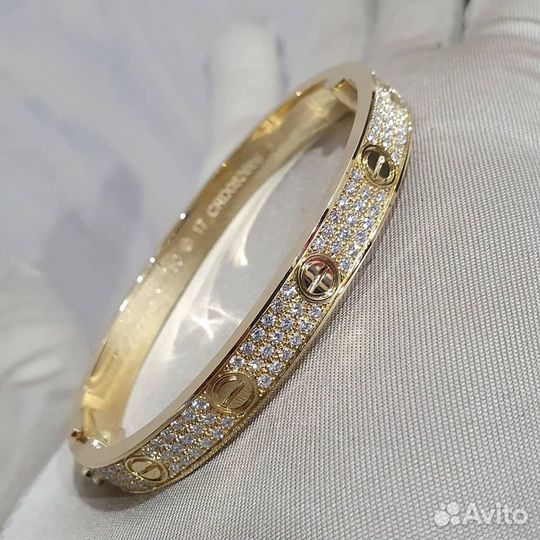 Браслет Cartier золото, бриллианты 1,99 ct