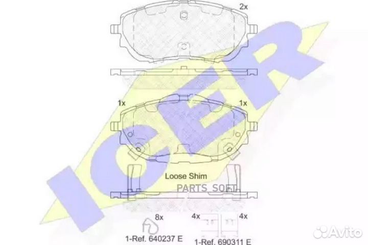 Icer 182129 Колодки торм.дисковые